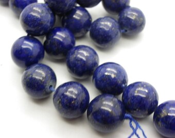 8 beads 12 mm with Lapiz lazuli Blue 12mm