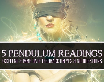 5 Question Reading, Pendulum Reading, Yes or No Reading, Pendulum, Divination, Psychic Reading, Fortune Telling, Spiritual Guidance