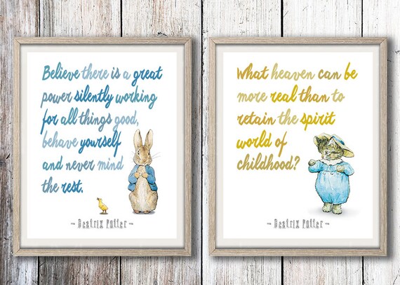 peter rabbit nursery art beatrix potter quotes tom kitten