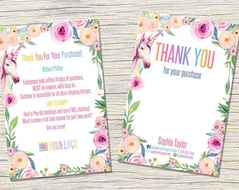 Thank You Care Cards Instructions- Post Card | 4 x 6 JPEG and PDF | Instant Download - Wash card, Care instructions