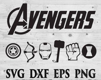 Avengers SVG Files Avengers Silhouettes Avengers DXF Files Avengers Cutting files Avengers Cricut Silhouette Instant Download Digital files