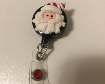 Santa retractable badge holder
