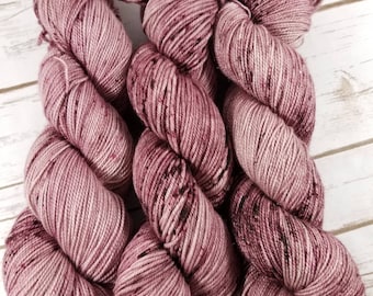 Mauvelous. Hand dyed yarn. Sock yarn. DK weight yarn.
