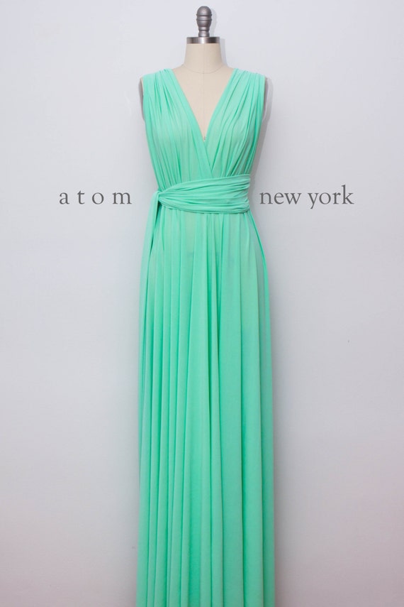 Green Mint LONG Floor Length Ball Gown Maxi Infinity Dress