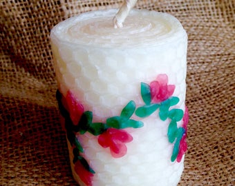 Hand Rolled Beeswax 'Garland' Candle