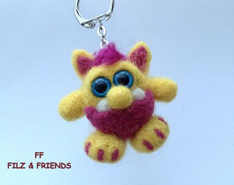 Key ring Monster yellow teeth