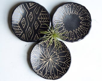 Handmade Ceramic Ring holder dish, ceramic ring dish, boho ring dish holder, boho wedding ring dish, engagement gift, wedding gift,