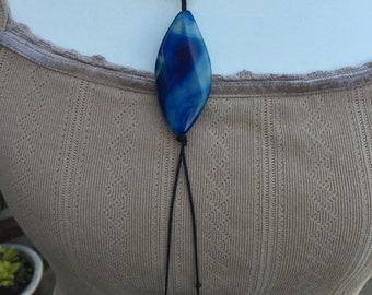 Agate YNecklace,Blue Agate YNecklace, Lava stone YNecklace, Handmade Gemstone YNecklace, Edinburgh Jewellery Designer, K Brown Jewellery UK
