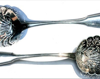 Antique French Silver Sugar Sifter Spoon "Saupoudreuse".