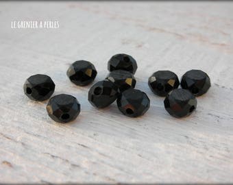 Pearl puck Black 6 mm X 10