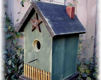 Primitive Folk Art Hanging Birdhouse