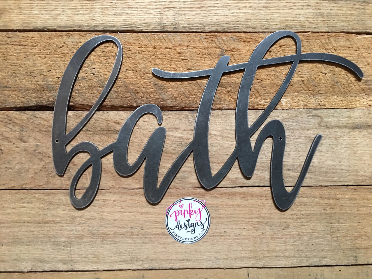 Bath Metal Sign 14 INCH Bath Sign Bathroom Sign