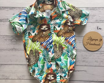 Sloth Collared Romper