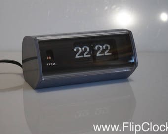 Beautiful Copal Model 222, blue/grey 70s flipclock, flip clock