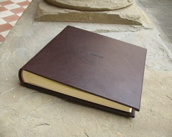 Leather photo album made in italy