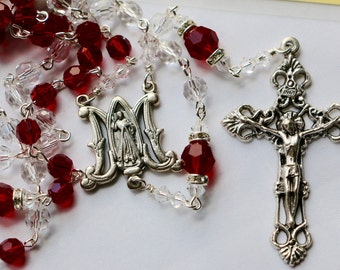 Catholic Divine Mercy Swarovski Crystal Rosary
