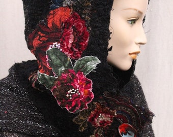 SONIA HOOD.unique, artsy,handmade,ready to ship.