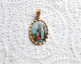 LOURDES - Religious Medal Pendant