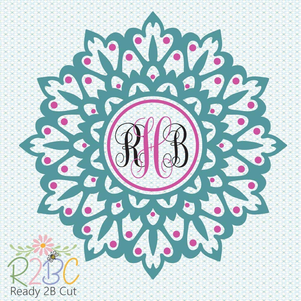 Download Mandala for Monograms and Initials Simple Pretty SVG DXF