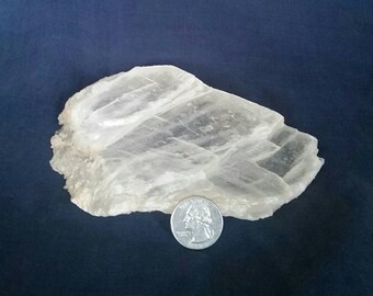 Crystal Selenite Slab Meditation Stone Charging Pad / Healing Crystal Gemstones / Metaphysical Raw Crystal Home Decor / Rock and Minerals