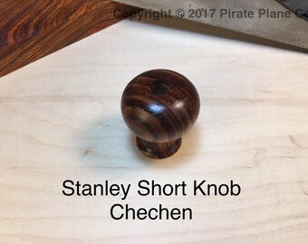 Stanley hand plane knob, short, shaped and finished. Various woods, US and Canada
