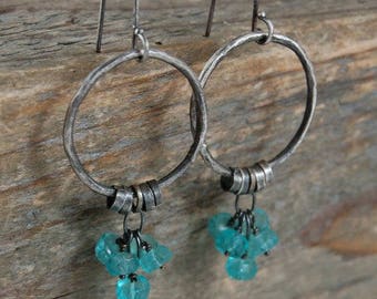 apatite silver earrings