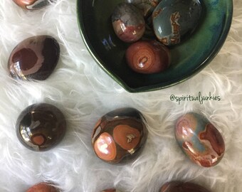 Ocean Jasper | Polychrome Jasper |Desert Jasper | Spiritual Junkies | Reiki Love Infused | Palm Stones| Healing Crystal + Gemstone
