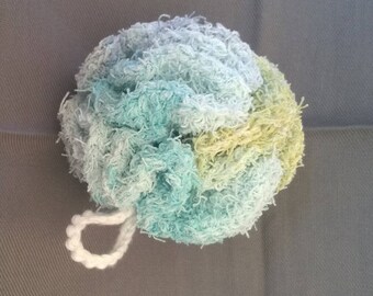 Exfoliating Cotton Bath Puff - Washable Shower Pouf - Cotton Bath Sponge - Gifts for Her