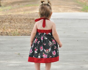 Baby and Toddler Dress Pattern - Sweet Summer Halter Dress - PDF Sewing Pattern