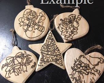 Wood Christmas Ornaments