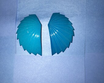 Blue post pierced earrings