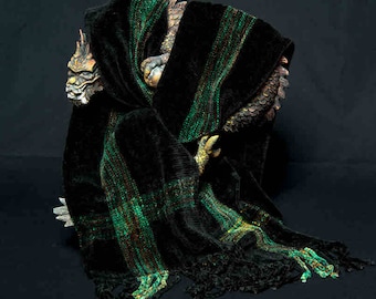 Hand Woven Rayon Chenille Scarf