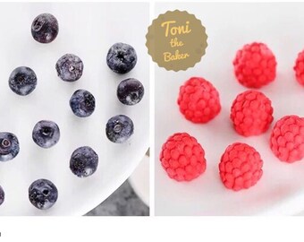 BUY 2 GET 1 FREE-3D Blueberry Raspberry Mold Silicone Mold,Fondant Blueberry Mulberry Mold, Chocolate Mold,Gumpaste Mold,Silicone Mold