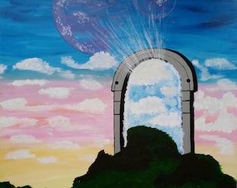 Acrylic frame. Entrance to a magical world