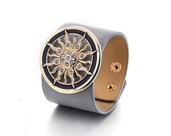 Grey Sun Cuff Bracelet
