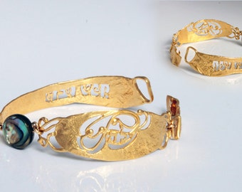 Goldfilled with Nacre women bracelet .