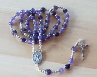 Amethyst Crystal Guardian Angel Rosary
