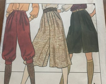 Butterick 4129 Vintage Cullotes Pedal Pushers Pattern Size 16