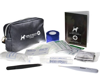First aid kit for dogs - Emergency bag with guide booklet walks / home / car