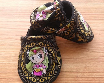 Baby Legend of Zelda shoes,Zelda Baby,The Legend of Zelda Baby shoes,Princess Zelda Baby shower gift,Gaming baby shoes
