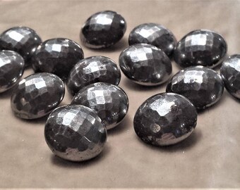 14 Cut Steel Buttons