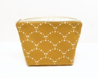 makeup bag zipper pouch yellow makeup bag zipper bag small makeup bag mustard yellow