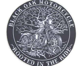 Black Oak Motorcycle Sublimated Biker Patch