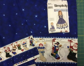 Daisy Kingdom Girls Dress Pattern with 4.5 yards fabric.