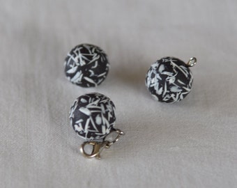 Polymer Clay Coconut Covered Chocolate Ball Charm