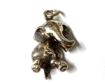 Sterling Silver Elephant Mechanical Charm
