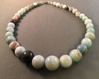 Graduated Amazonite Beaded Necklace