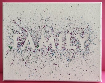 Family Paint Splatter Canvas