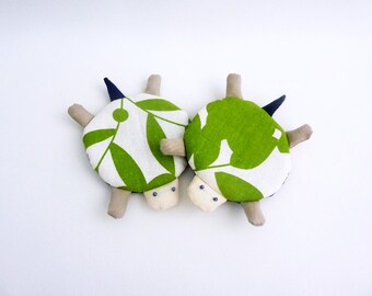 Cute Coasters, Turtle Coasters, Drink Coasters, Fabric Coasters, Unique Coaster, Green Coaster - Housewarming Gift