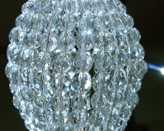 Petite Swarovski CRYSTAL Beaded Light Bulb Cover Chandelier Petite Swarovski CRYSTAL Beaded Light Bulb Cover Chandelier